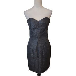 Bariano Black Strapless Cocktail Dress Size 10